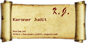 Kersner Judit névjegykártya